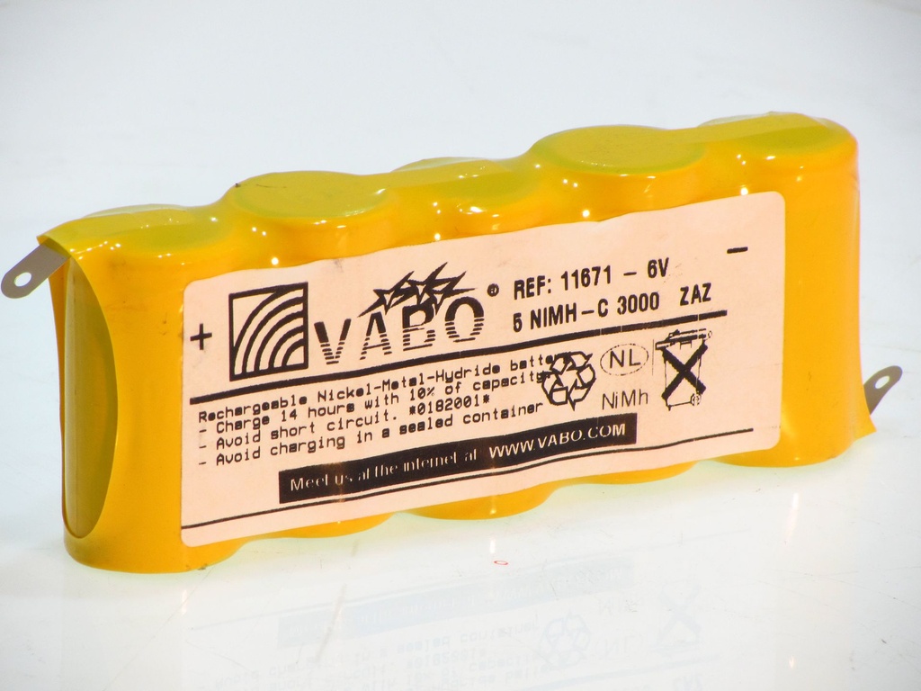 Vabo Nimh 5 C-56714 ZAZ SLD 6V 3AH  125X25X50 (dos8215)