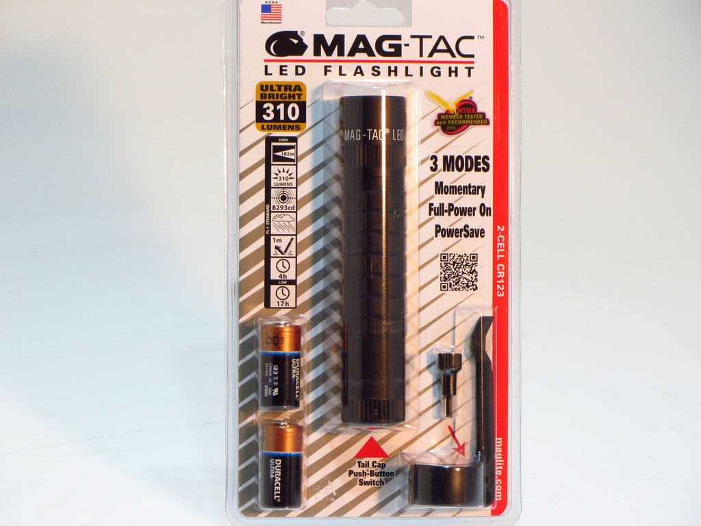 Maglite MAG-TAC  Black - SG2LRE6U -2xCR123 incl. - 310 LUME