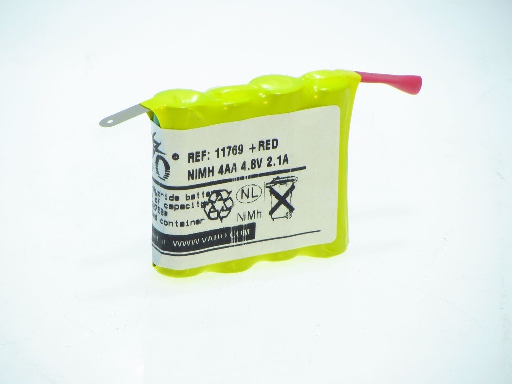 Vabo Nimh 4AA  4.8V ZIJ AAN ZIJ SLD 58x14.5x50