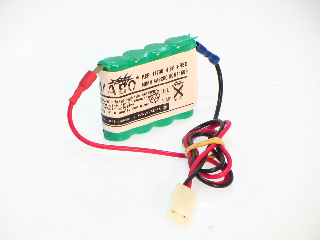 Vabo Nimh 4A HT-SBS Connector 11599    4.8V 2200MAH 68x17x5