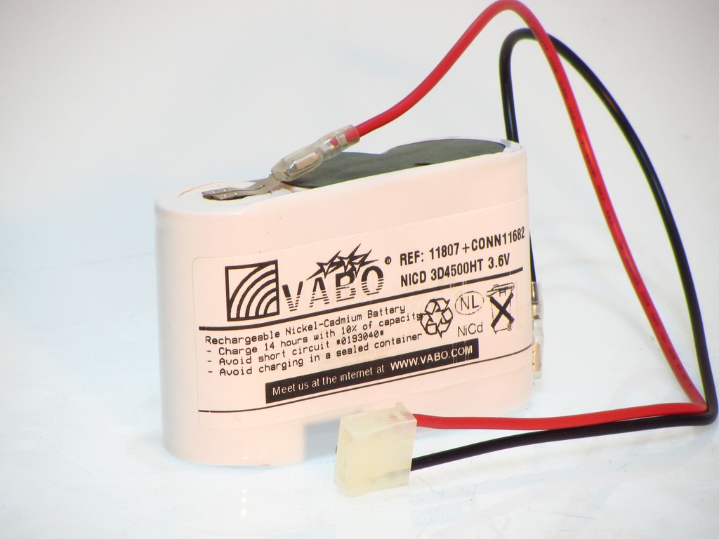 Vabo Nicd 3D 4500-HT SBS 3.6V Connector 11682  102x34x59