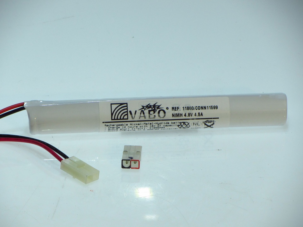 Vabo 4 Nimh-C -STACK 4.8V 4.5AH  Connector 11599 SEC 25X200