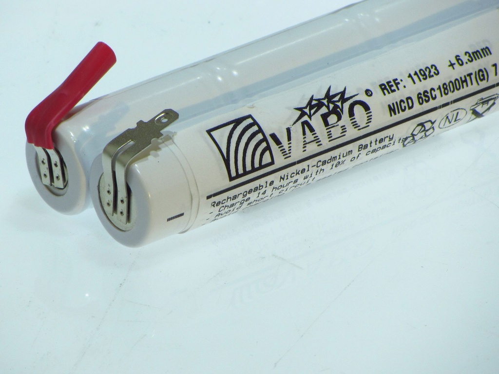 Vabo Nicd 6SC HT type G 7.2V +6.3Male -4.8 Male   126x46x23