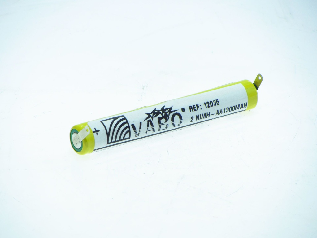 Nimh 2 x AA 1300 HT STACK Soldertag 2.4V  14.5X 100MM