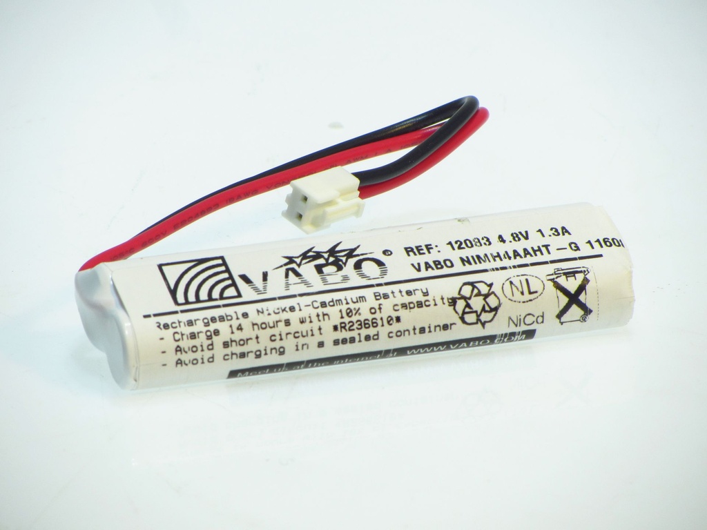 Vabo Nimh 4AA1300 HT-G-  CONN 11608 +/- 4.8V 1300MAH 95x29x