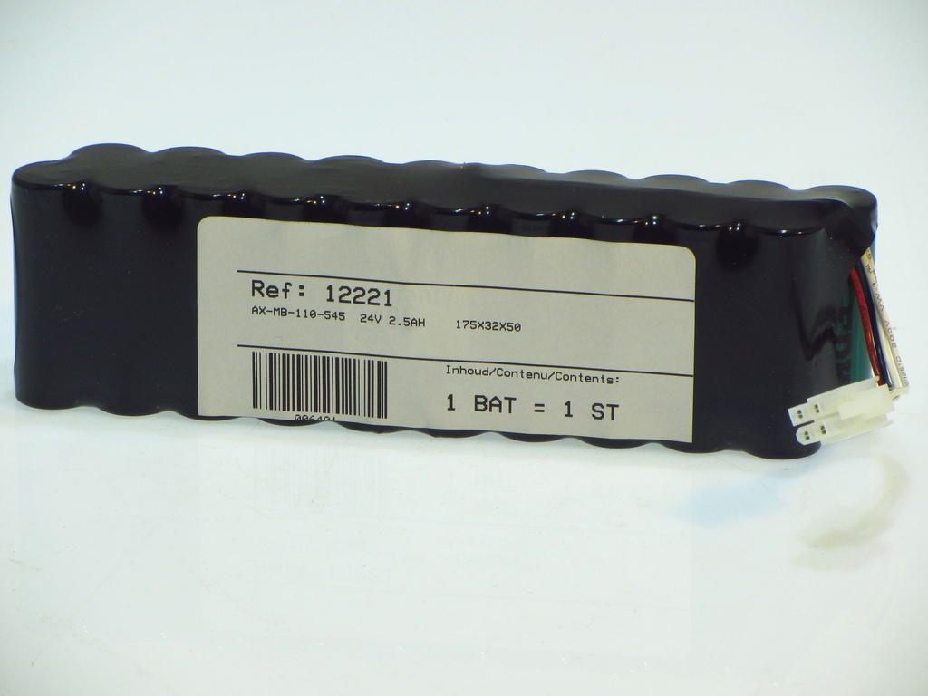 AX Med Batt-110-545  24V 2.5AH Nimh    175X32X50