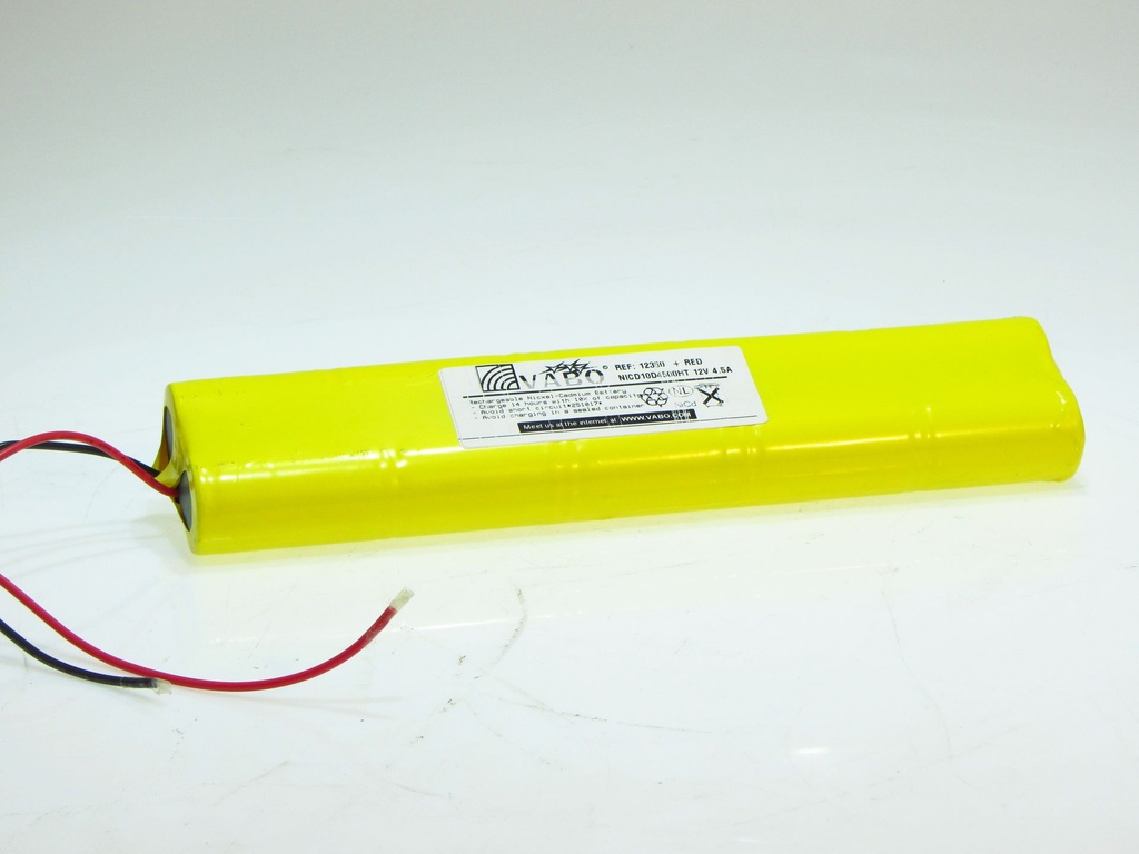 Vabo 10/Nicd D4500 -HT (type G)  12V 4.5AH  300 x 66 x 33