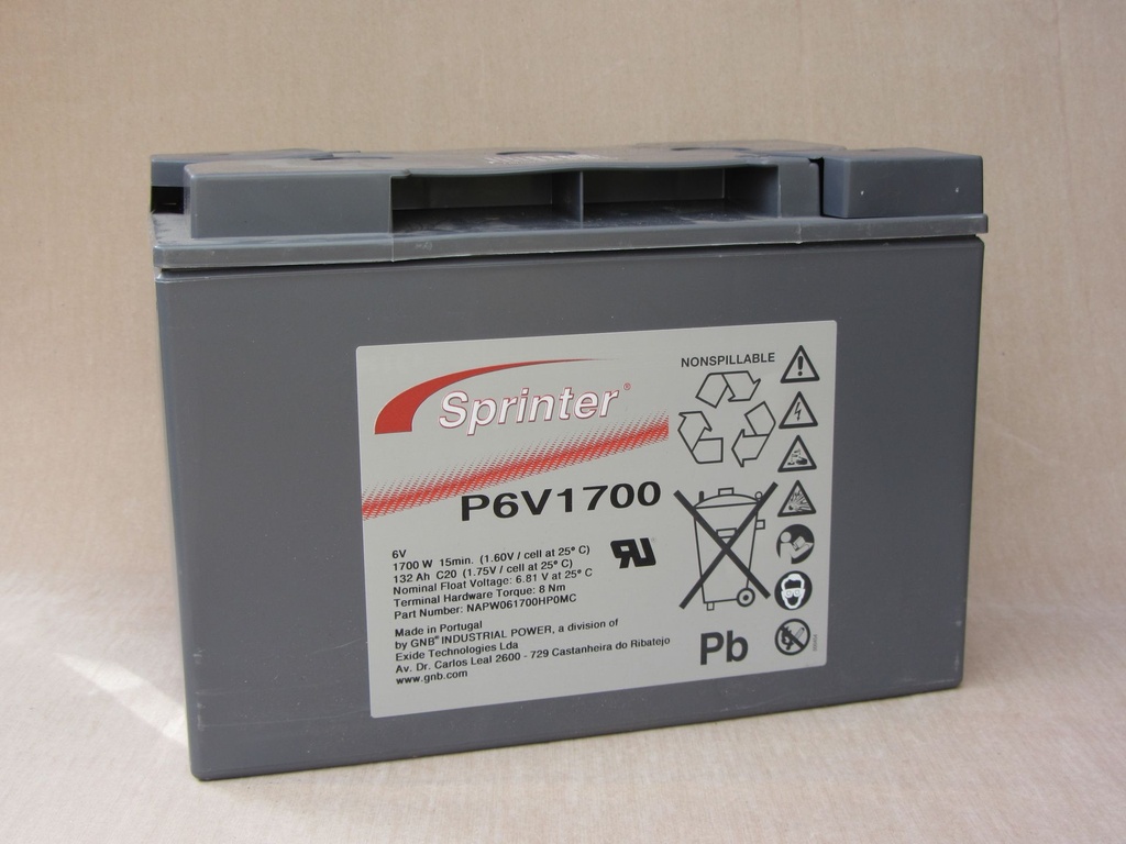 Exide Sprinter  P6V1700 6V 122 AH 273X167X191 - POR