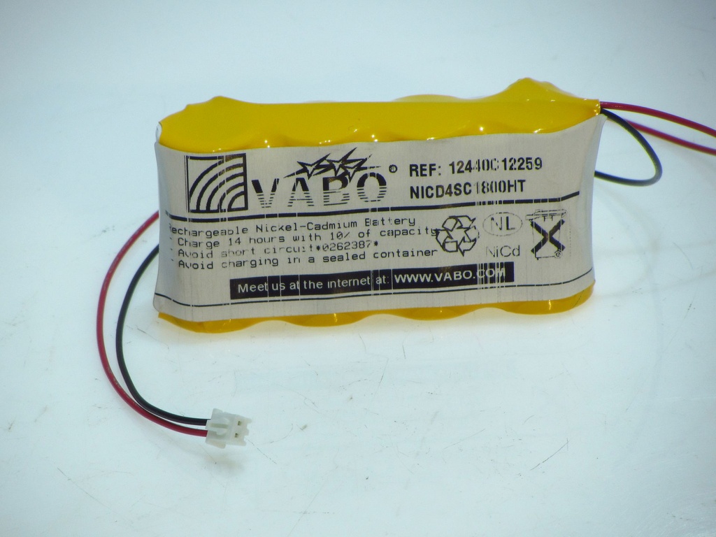 Vabo Nicd 4SC HT ZAZ CONN12259 - 4.8V 1800MAH  92x23x43