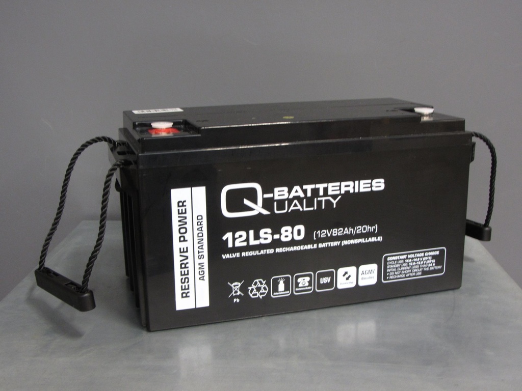 Q-BATTERIES 12LS80  12V 82AH PB AGM 350 X 167 X 180 UPTO 10