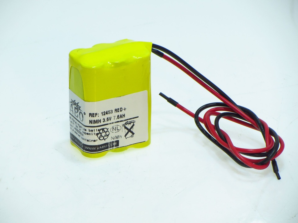Vabo Nimh 6 X 4/3A F2X3 PARALLEL 3.6V 7.6AH Wired 18AWG