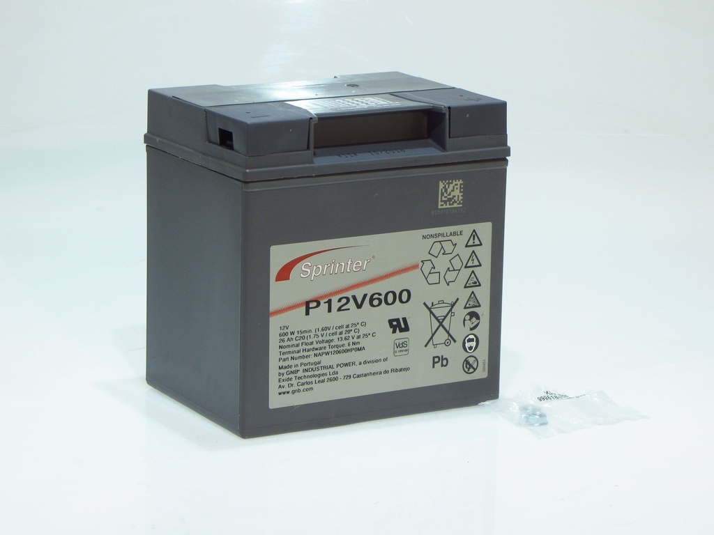 Exide Sprinter P12V600 12V 24AH AGM  169x128x175 M6- POR