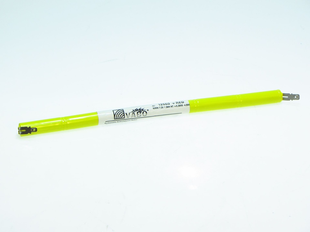 Nimh 6 x AA 1300 HT STACK SLD +6.3mm - 4.8mm 7.2V 14.5x300