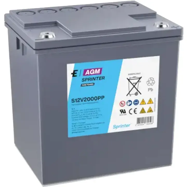 Exide Sprinter S12V2000PP 12V 56.4AH AGM  220x172x219 (235)