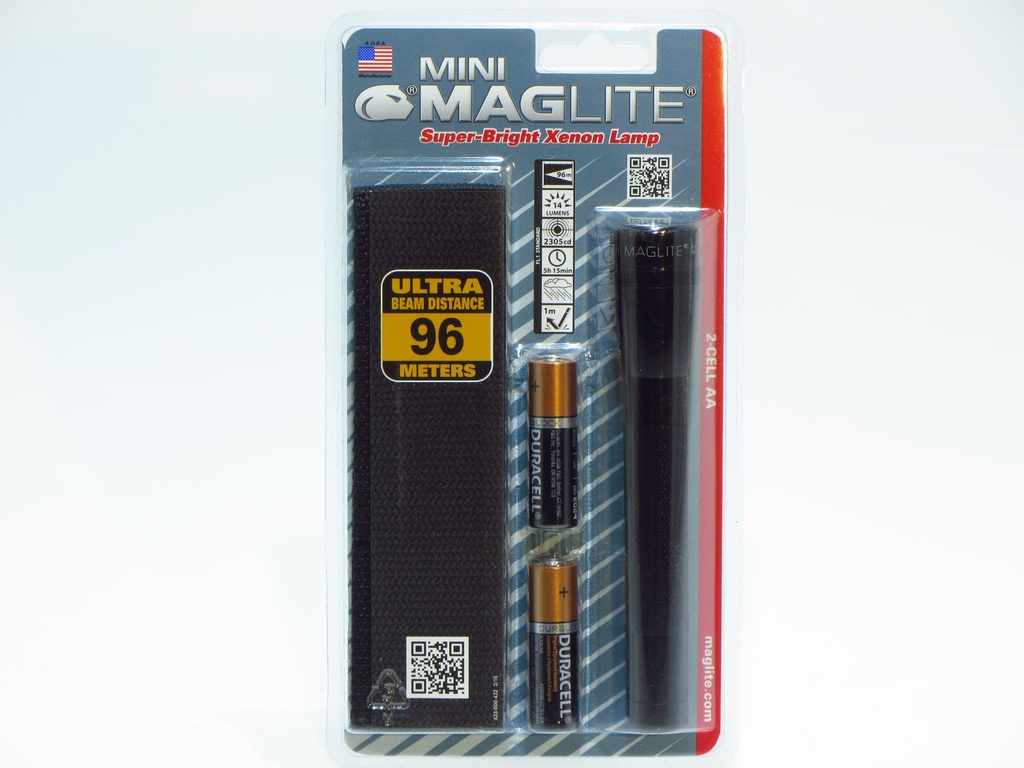 Maglite Minimag Black + HOLSTER - M2A01HU  - 2xAA incl. - B