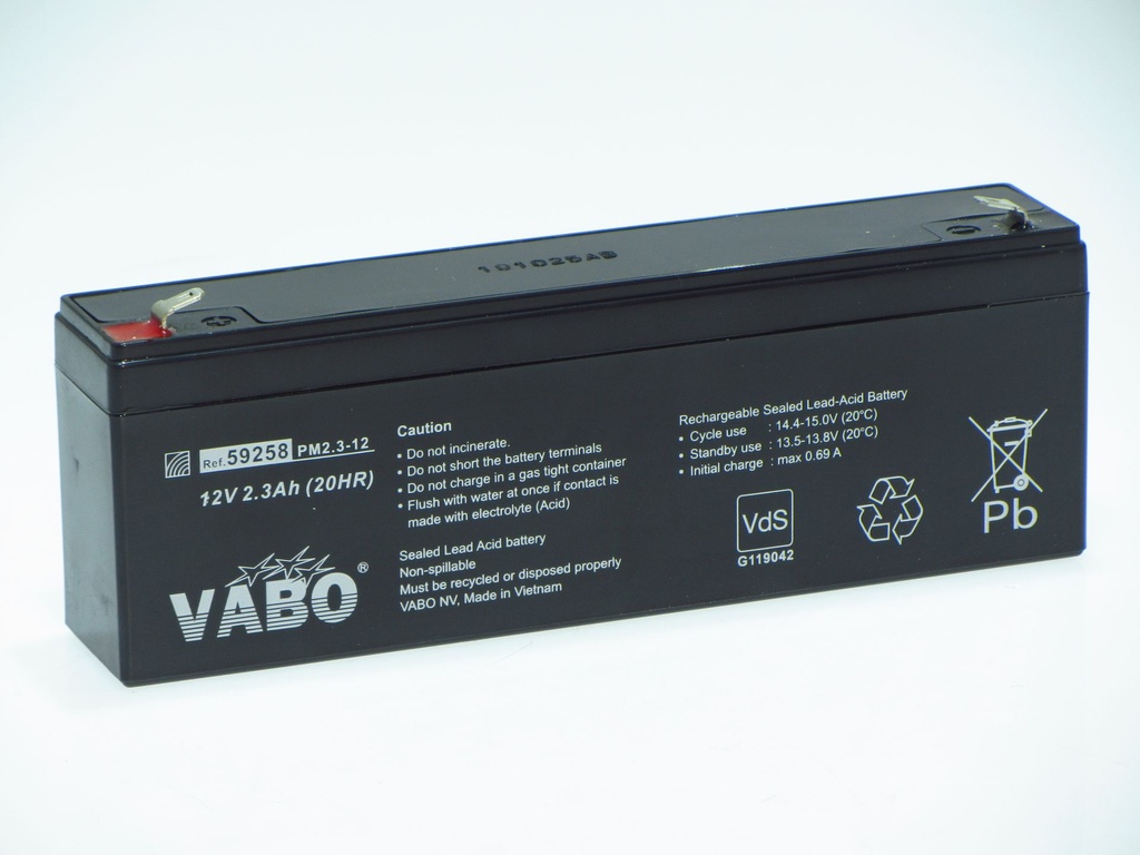 Vabo PM 2.3-12 SLA BATTERY VDS