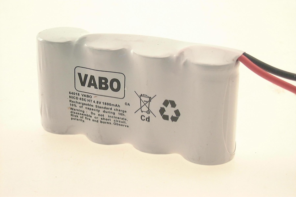 Vabo Nimh 4SC HT ZAZ 4.8V 92x23x43  (subref 12070)