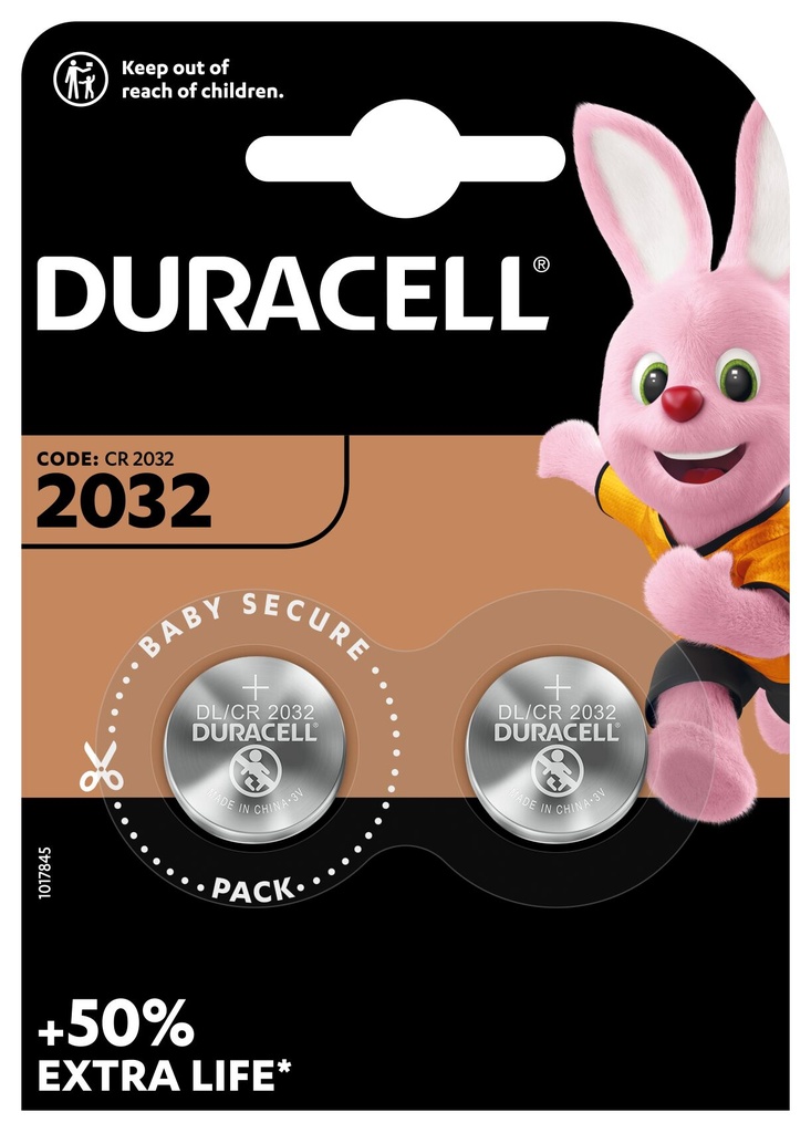 Duracell DL2032 Lithium 3V Blister 2