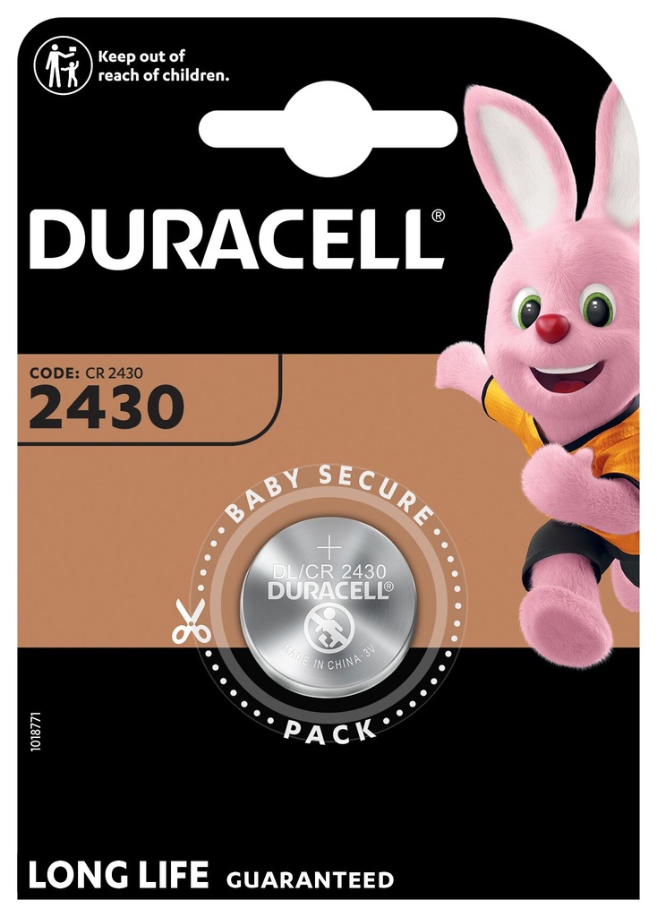 Duracell DL2430 Lithium 3V Blister 1