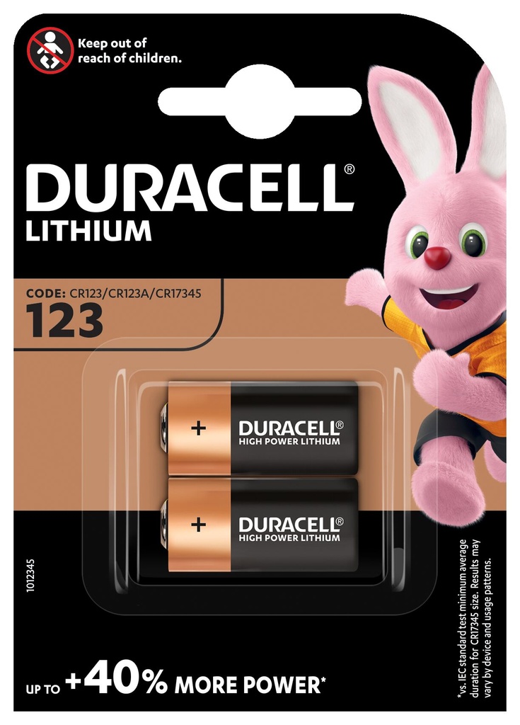 Duracell DL123 Lithium 3V Blister 2