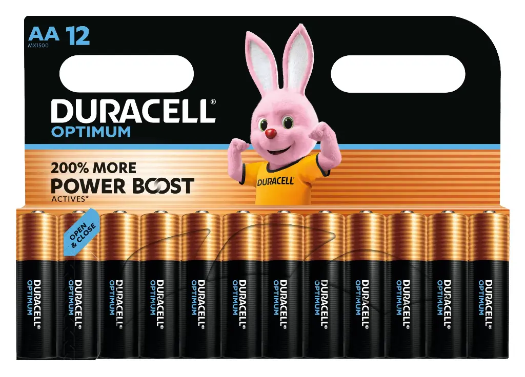 Duracell Optimum LR06 AA Alkaline Blister 12