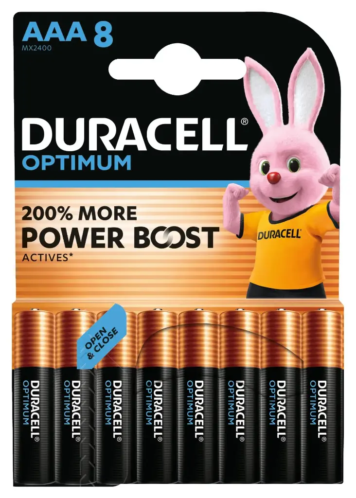 Duracell Optimum LR03 AAA Alkaline Blister 8