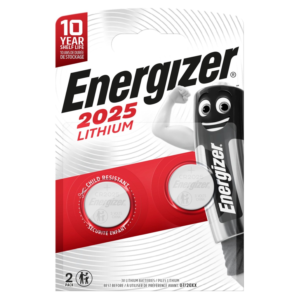 Energizer CR2025 Lithium 3V Blister 2