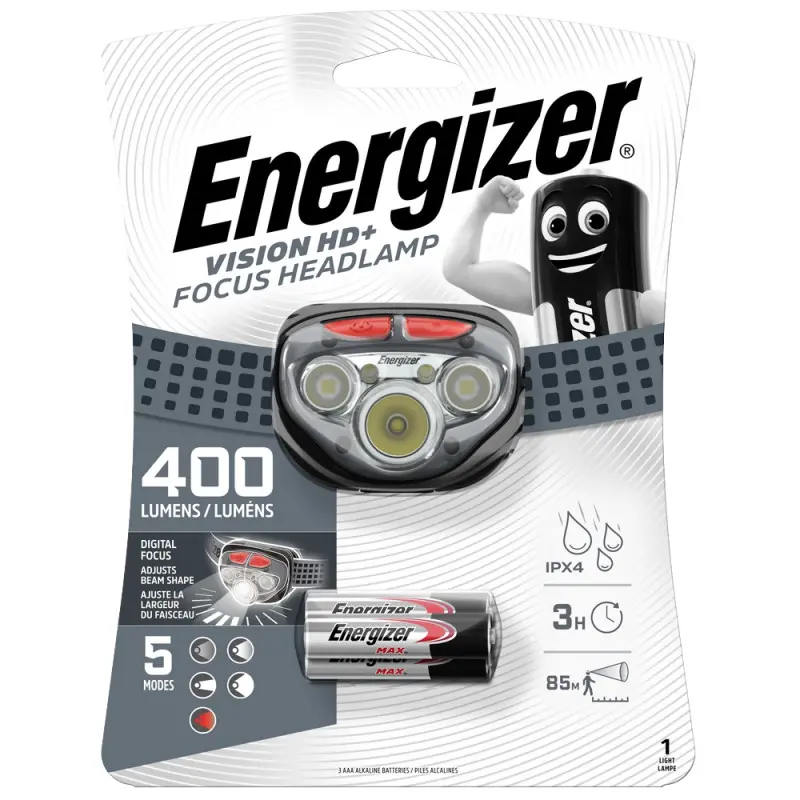Energizer Vision HD + FOCUS Headlight inkl. 3AAA