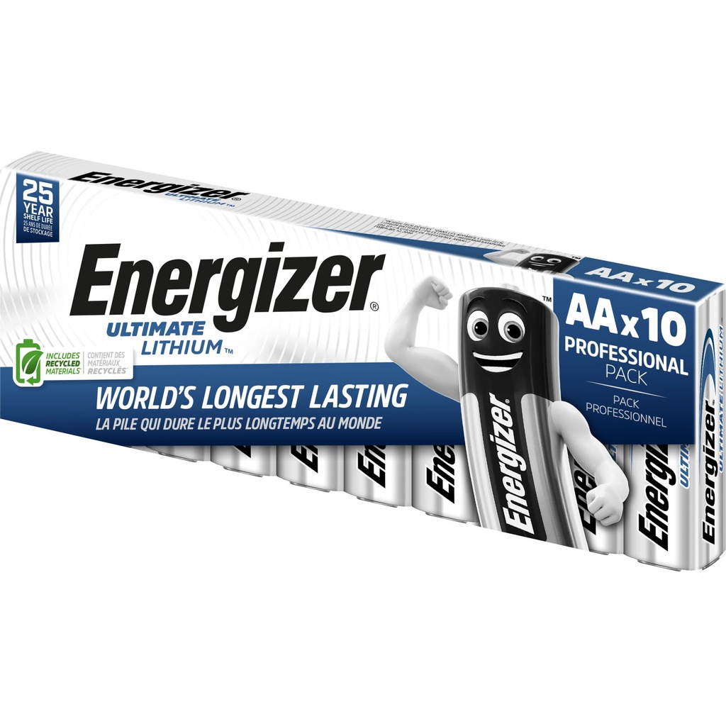 Energizer L91 AA 1.5V Lithium 10 Pack