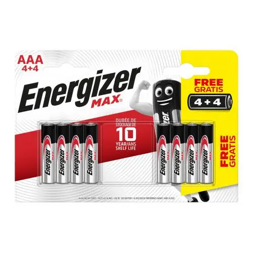 Energizer LR03 Max Alkaline Blister 4+4
