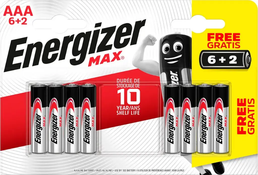 Energizer LR03 Max Alkaline Blister 6+2