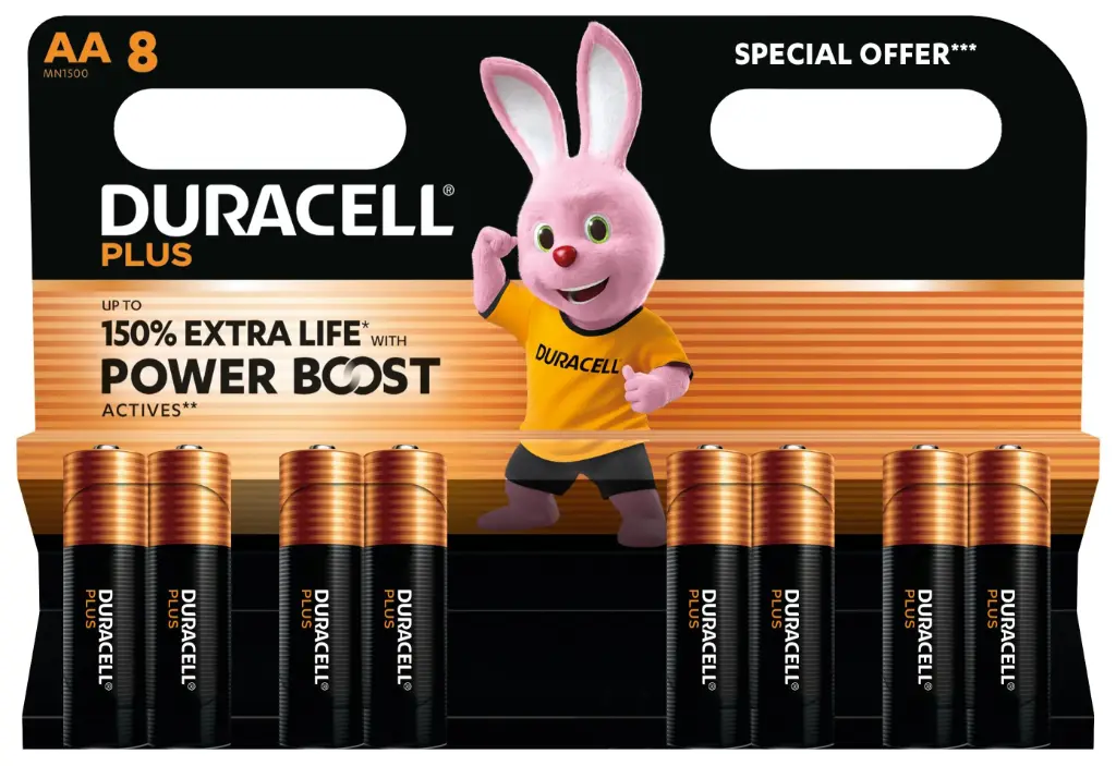 Duracell ML Plus Boost MN1500 AA LR06 1,5V Blister 8 SO