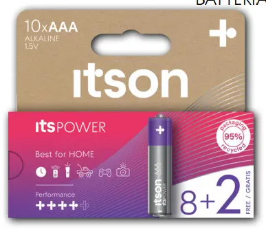 Itson Power Alkaline LR03 Blister 8+2