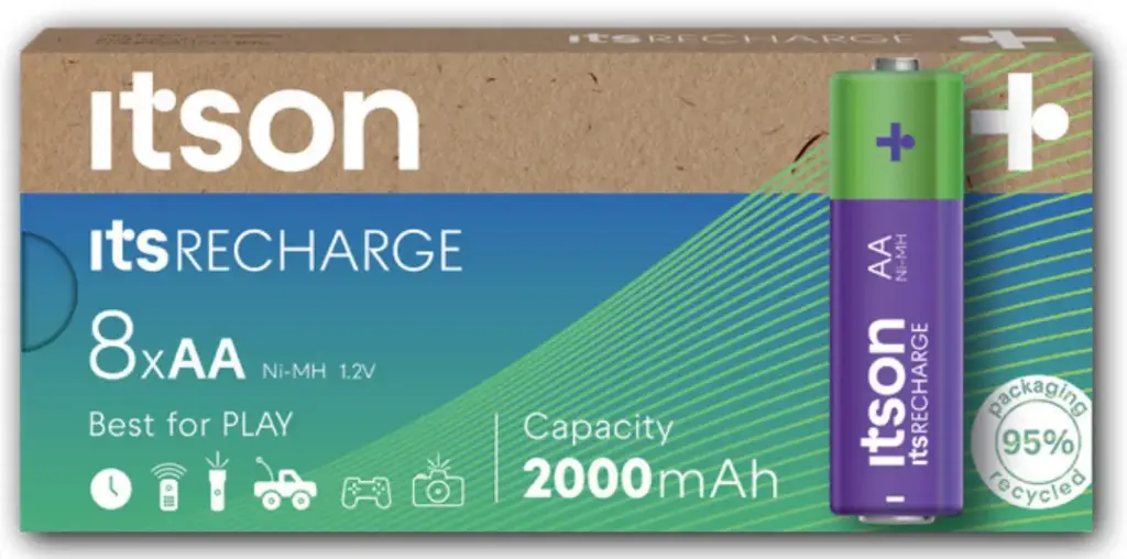 Itson Rechargeable HR06 2000mAh Box 8 NimH