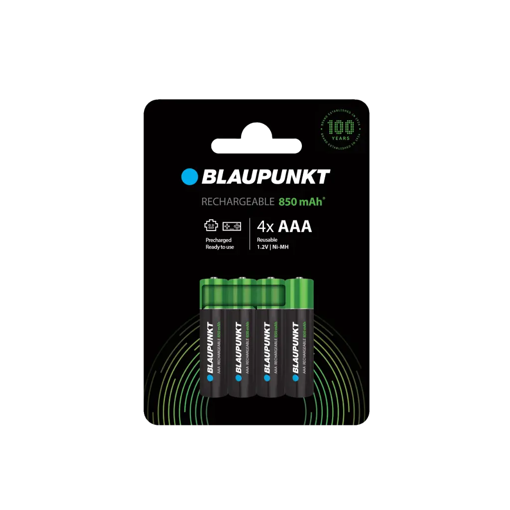 Blaupunkt Rechargeable HR03 850mAh NimH Blister 4