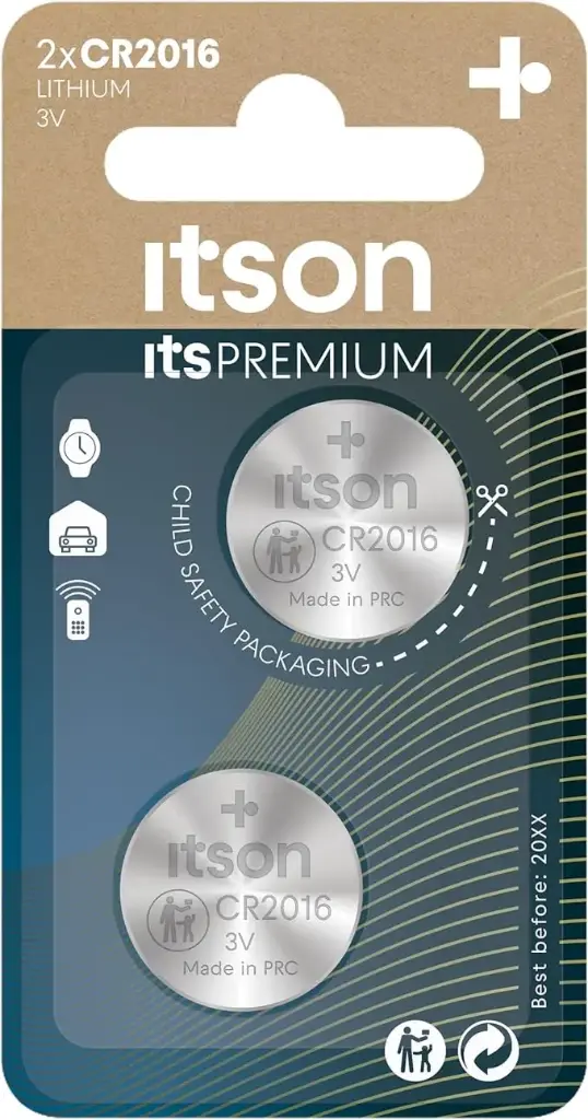 Itson CR2016 Blister 2 Coin Lithium