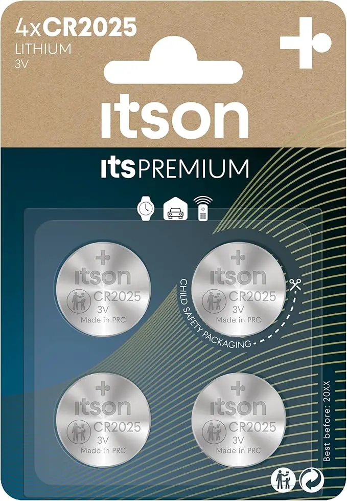 Itson CR2025 Blister 4 Coin Lithium
