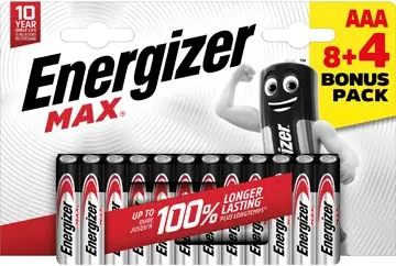 Energizer LR03 Max Alkaline Blister 8+4 