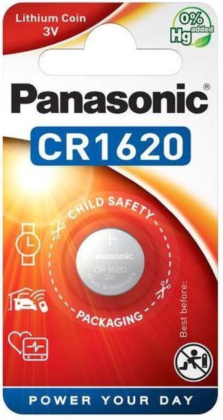 Panasonic CR1620 Lithium 3V Blister 1