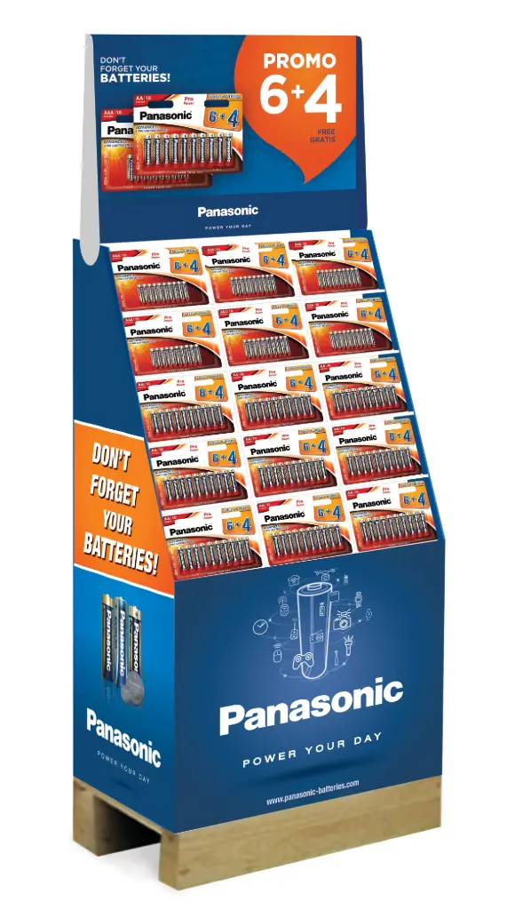 Display Panasonic Pro Power 6+4 gratis 240BL