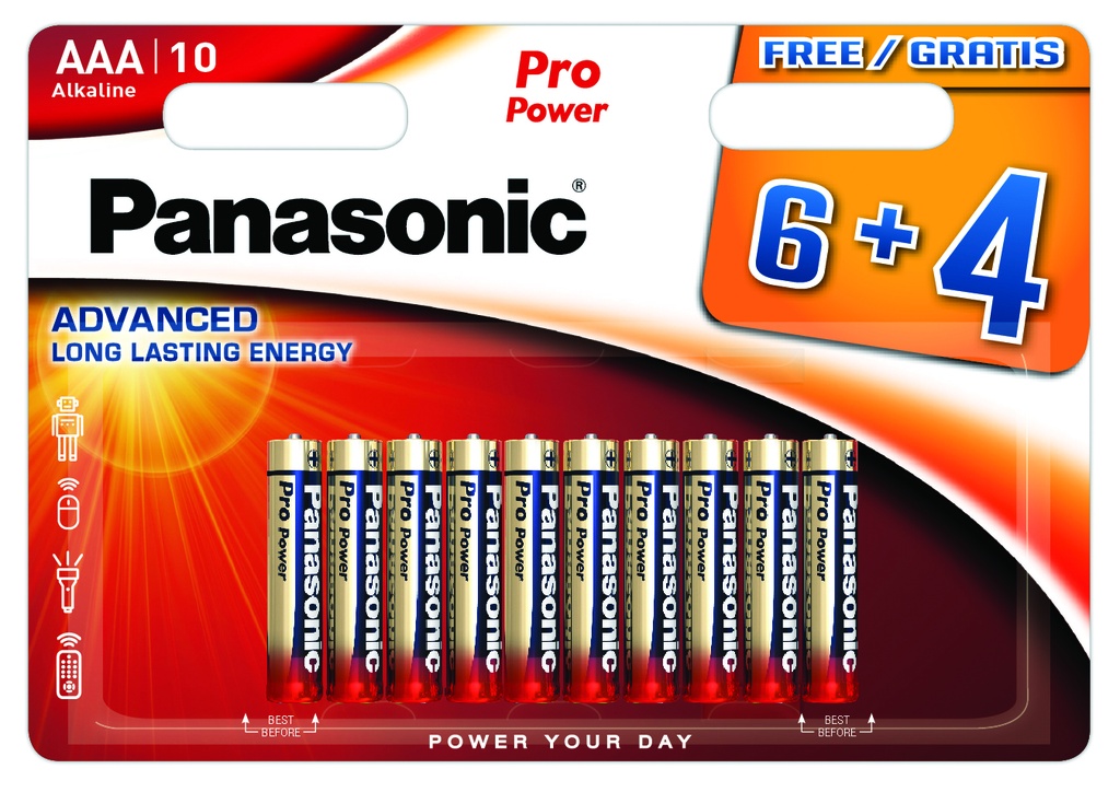 Panasonic LR03 Pro Power 1,5V FSB 6+4 Gratis