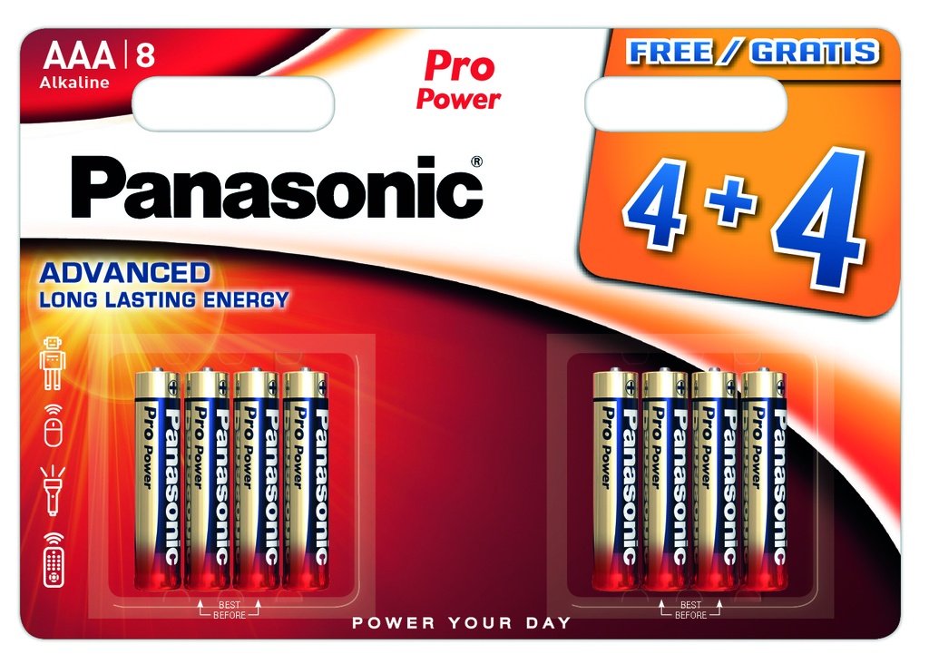Panasonic LR03 Pro Power 1,5v FSB 4+4 Gratis