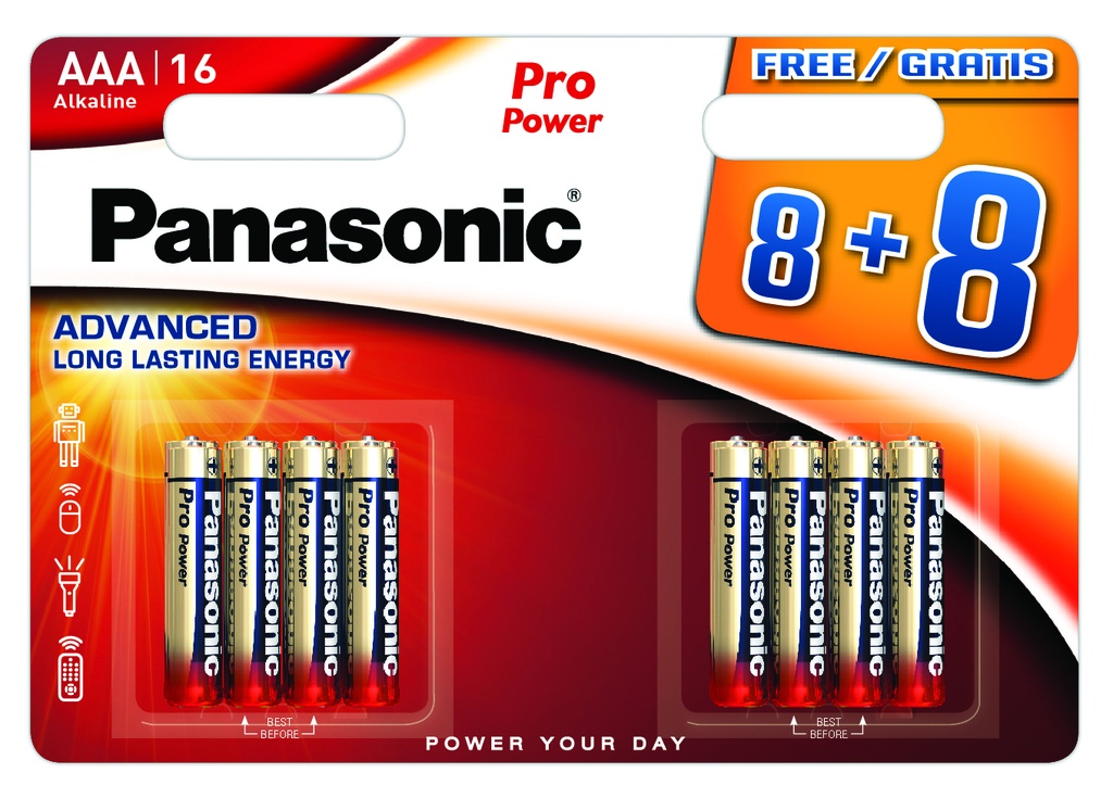 Panasonic LR03 Pro Power 1,5v FSB 8+8 Gratis