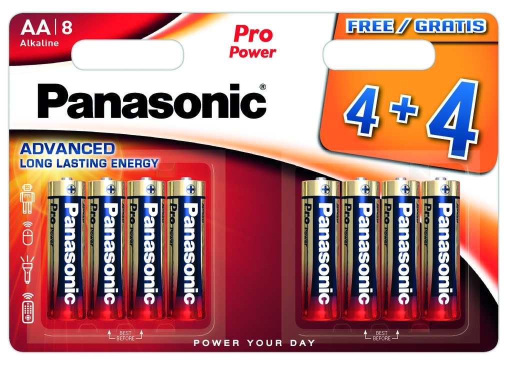 Panasonic LR06 Pro Power 1,5v FSB 4+4 Gratis