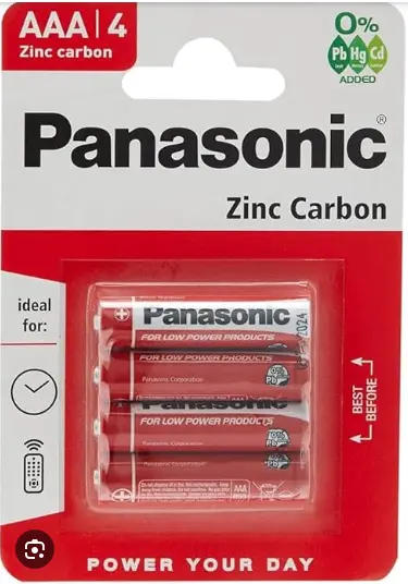 Panasonic R03 Zinc 1.5V Blister 4