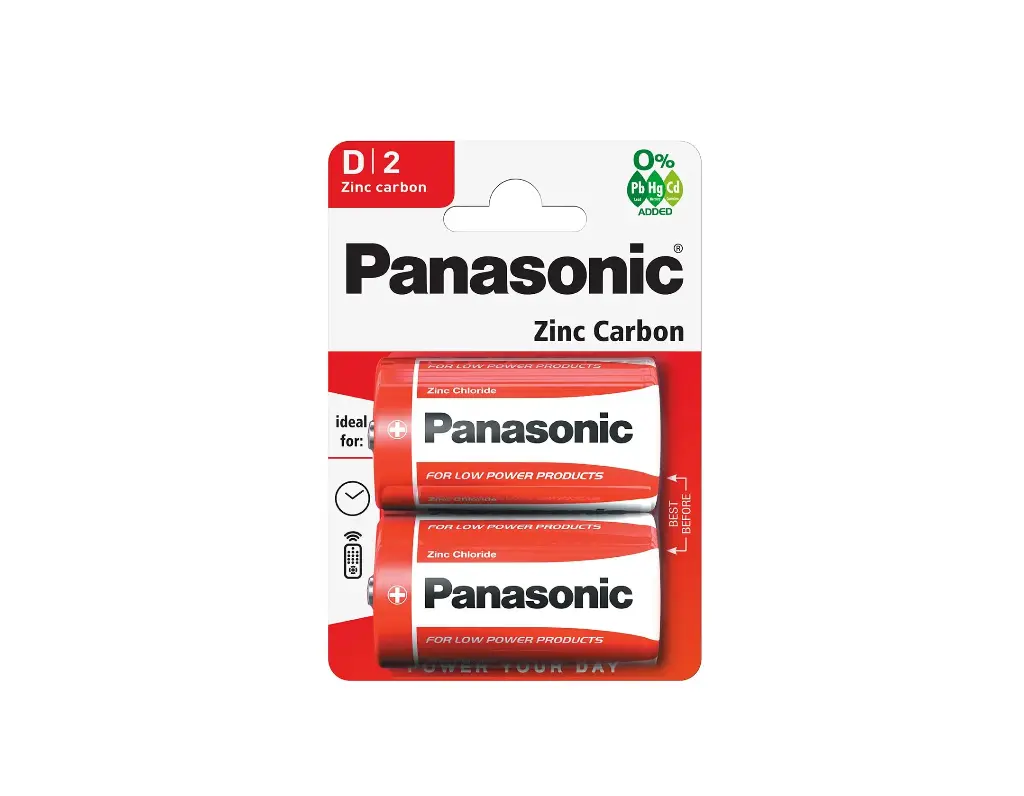 Panasonic R20 Zinc 1.5V Blister 2