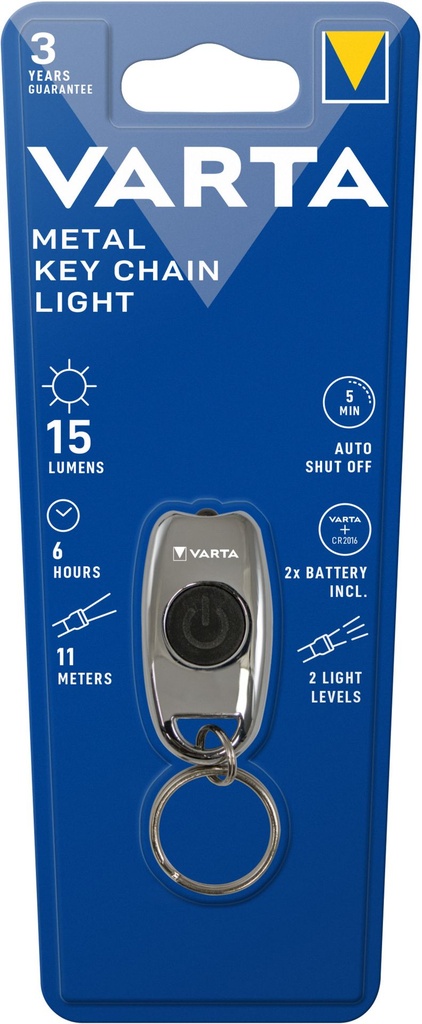 Varta 16603 Metal Keychain incl.. 2 x CR2016