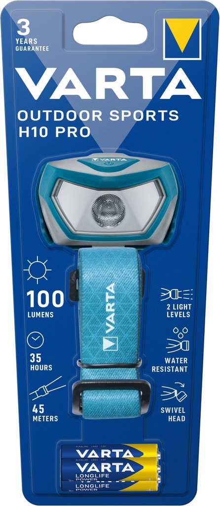 Varta 16650 Outdoor Sports H10 Pro incl. 3 x AAA
