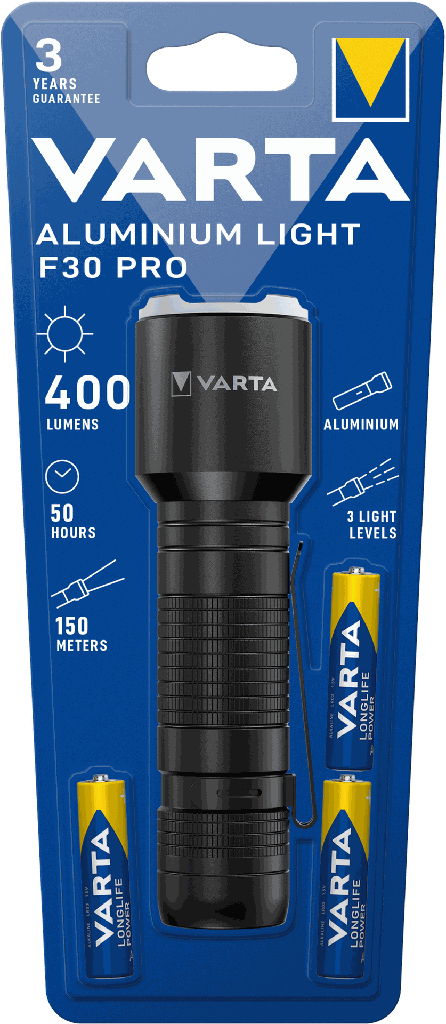 Varta 17608 Alunimium Light F30 Pro incl.. 3 x AAA