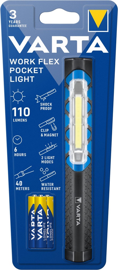 Varta 17647 Work Flex Pocket Light incl.. 3 x AAA